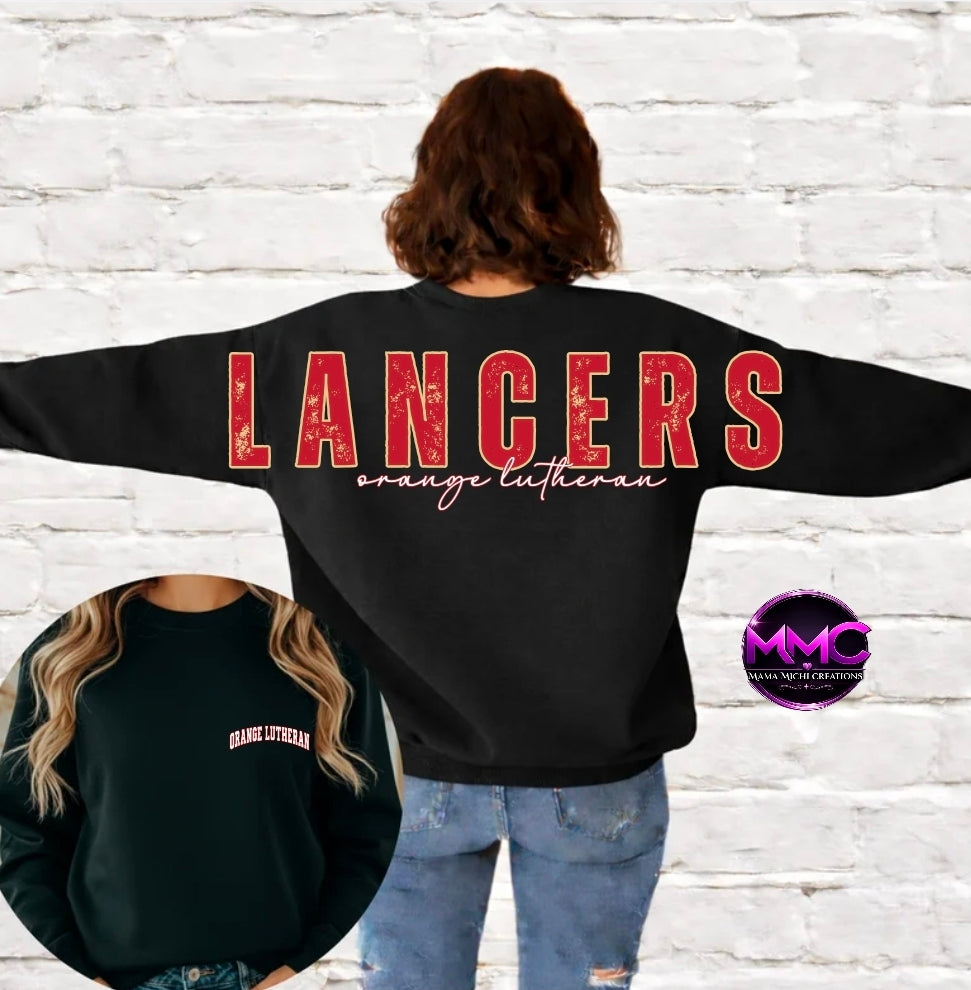 Oversized Sweater - Orange Lutheran