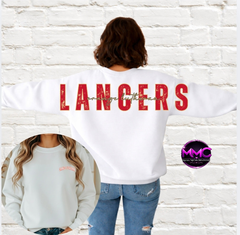 Oversized Sweater - Orange Lutheran
