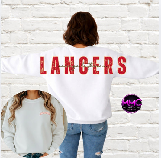 Oversized Sweater - Orange Lutheran