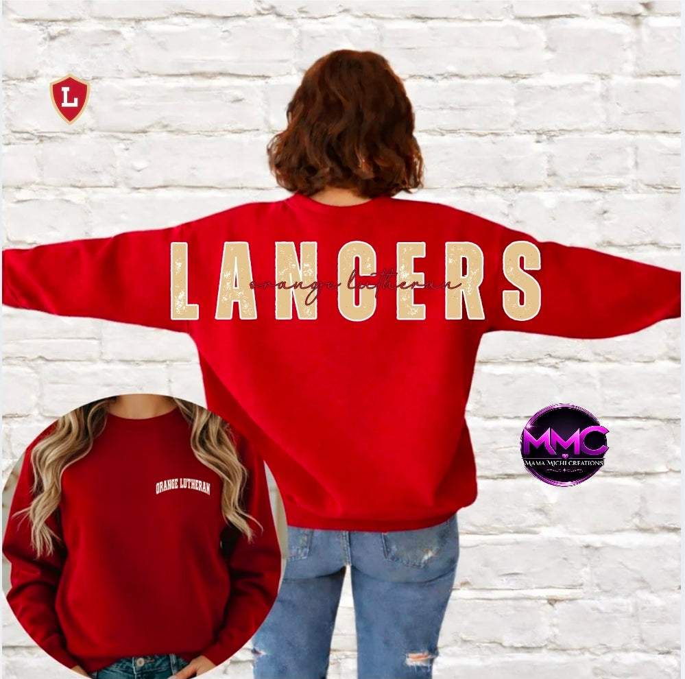 Oversized Sweater - Orange Lutheran